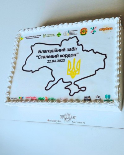 Торт на благодійний забіг "Сталевий кордон"