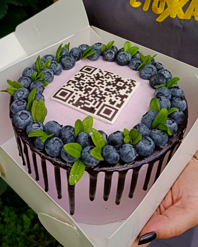 Торт з qr-кодом 